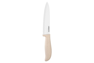 Ніж керамічний кухарський Ardesto Fresh, 15см, кераміка, пластик, бежевий (AR2127CS)