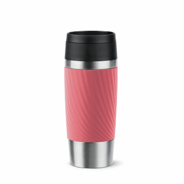 Термочашка Tefal Travel Mug Classic Twist, 0.36л, нержавіюча сталь, кораловий (N2024410)