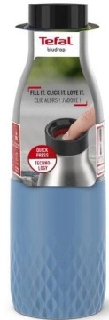 Термопляшка Tefal Bludrop soft touch, 500мл, нержавіюча сталь, блакитний (N3110710)