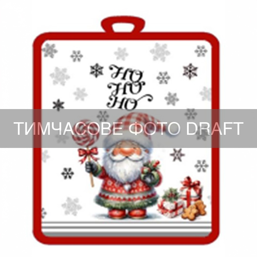 Прихватка ARDESTO Christmas Santa 18х20см, 100% поліестер (верх), 100% бавовна (низ), сірий (ART04SN)