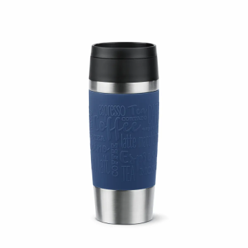 Термочашка Tefal Travel Mug Classic, 360мл, нержавіюча сталь, синій (N2020310)