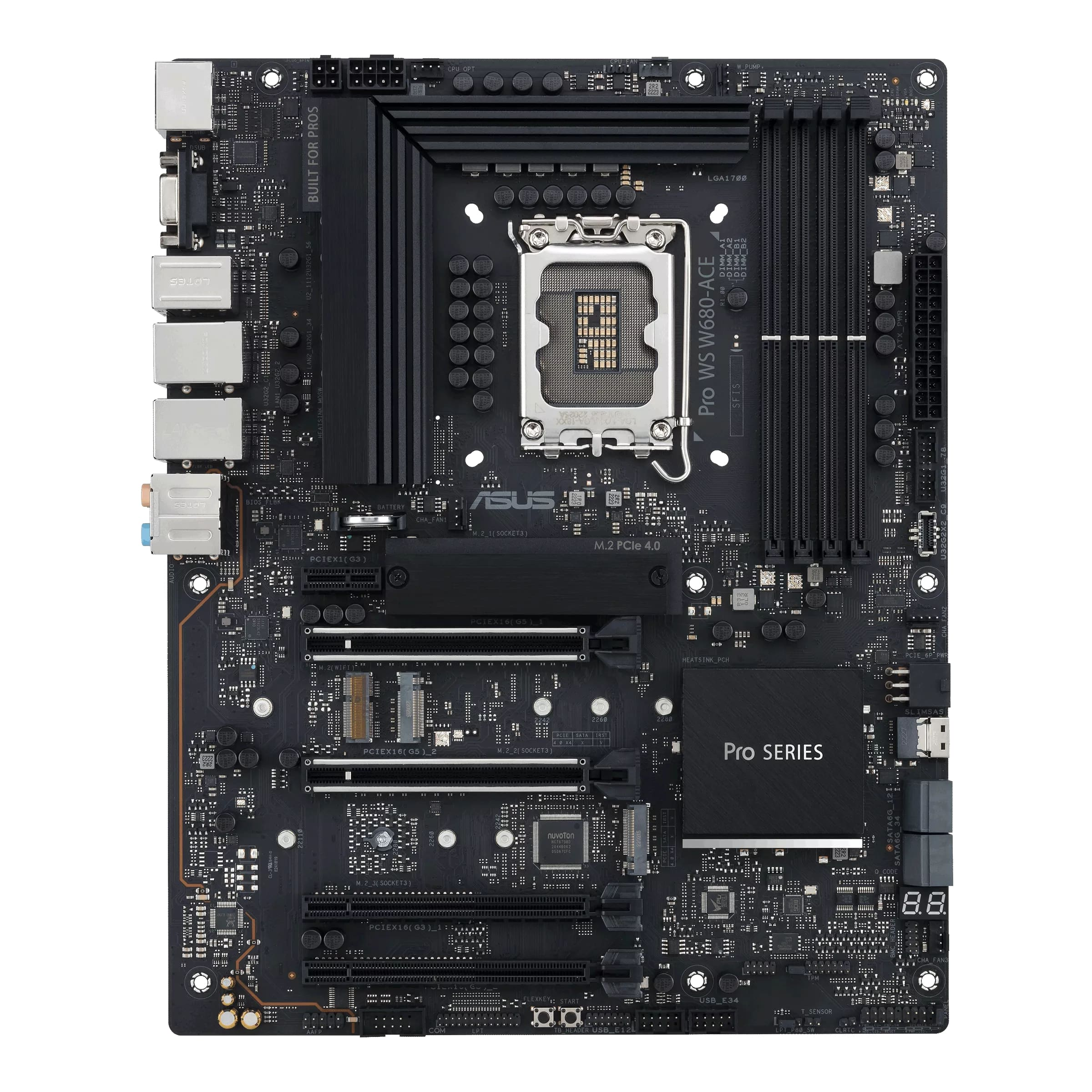 Материнcька плата ASUS Pro WS W680-ACE IPMI s1700 W680 4xDDR5 M.2 HDMI DP D-Sub ATX (90MB1DN0-M0EAY1)
