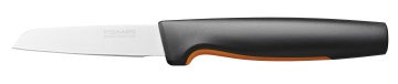 Кухонний ніж для овочів Fiskars Functional Form, прямий, 8см, нержавіюча сталь, пластик, чорний (1057544)