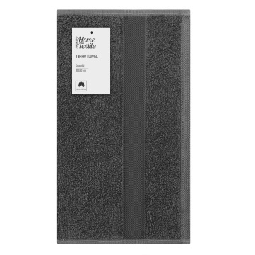 Рушник махровий ARDESTO Splendid 30х50см, 100% бавовна, сірий темний (ART2330DG)