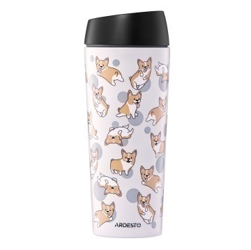 Термокухоль ARDESTO Coffee Time Corgi 450мл, нержавіюча сталь, сірий (AR2645CR)