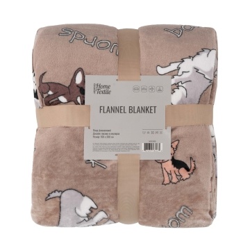 Плед ARDESTO Flannel 160х200см, 100% поліестер, песики в окулярах (ART0129PB)