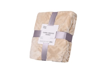Плед ARDESTO Embossed, 160х200см, 100% поліестер, бежевий (ART0301EB)