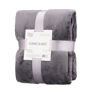 Плед ARDESTO Flannel, 200x220см, 100% поліестер, темно-сірий (ART0213SB)