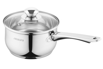 Ківш зі скляною кришкою ARDESTO Gemini Gourmet Spoleto, 1.6л, нержавіюча сталь (AR1916GSS)