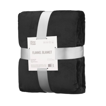 Плед ARDESTO Flannel 160х200см, 100% поліестер, чорний (ART0215SB)
