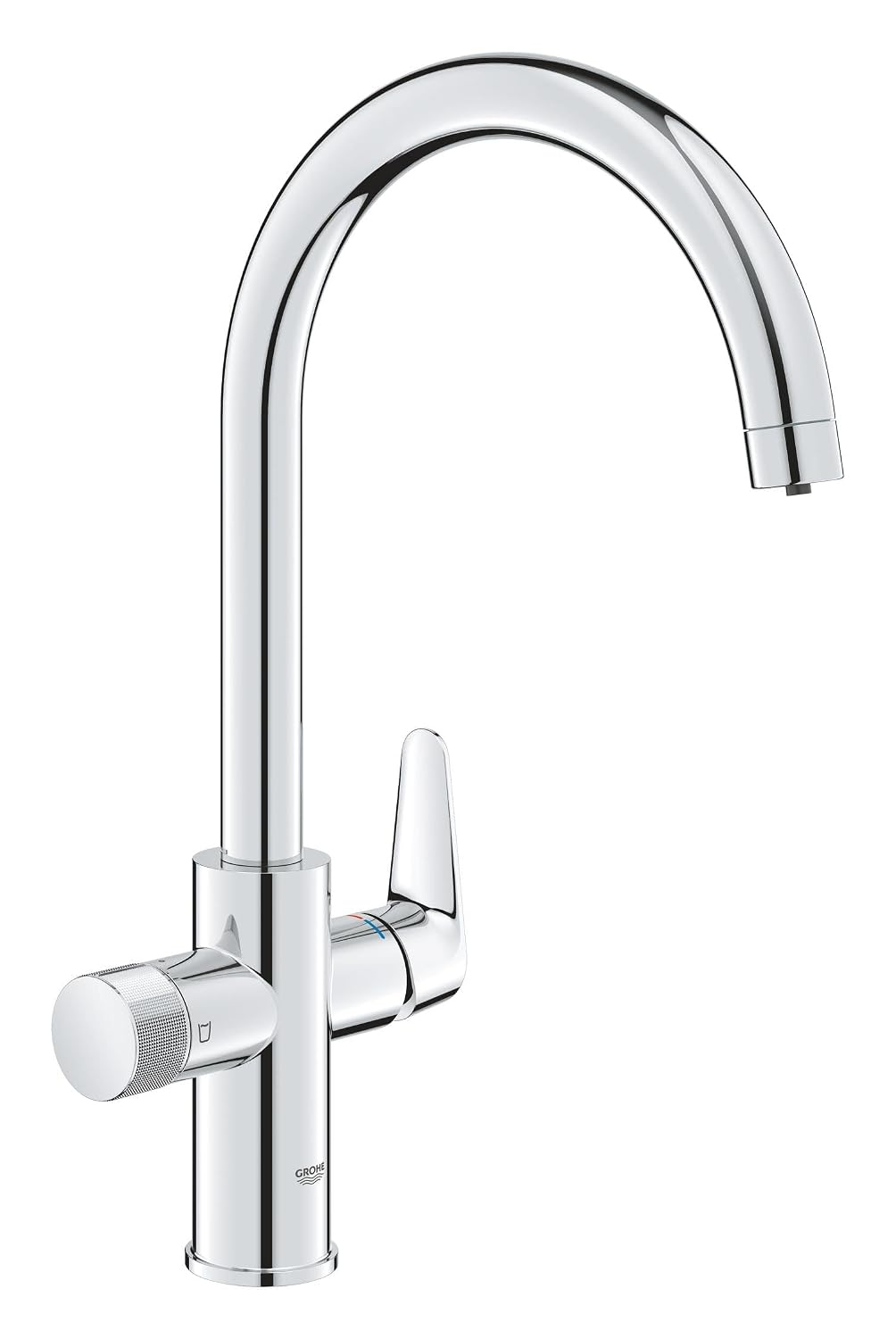 Змішувач для кухні Grohe Blue Pure BauCurve для подачі технічної і фільтрованої води, довж.виливу - 223мм, поворотний, хром (30580000)