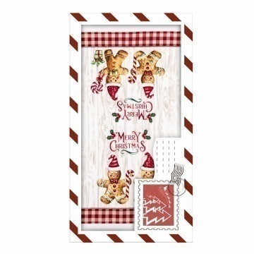 Подарунковий набір рушничків в коробці ARDESTO Christmas Gingerbread 38х63см, 2шт, 100% бавовна, червоний (ART3863HGB)