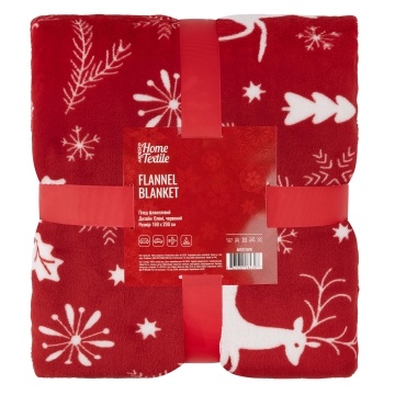 Плед ARDESTO Christmas Flannel 160х200см, 100% поліестер, олені, червоний (ART0126PB)