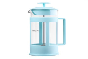Френч-прес ARDESTO Fresh, 800мл, боросилікатне скло, пластик, прозорий, блакитний (AR1008TF)