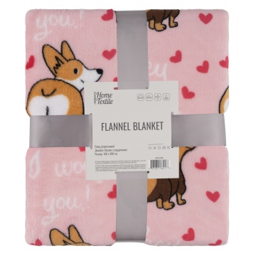 Плед ARDESTO Valentine's Flannel 160х200см, 100% поліестер, песики з сердечками (ART0123PB)