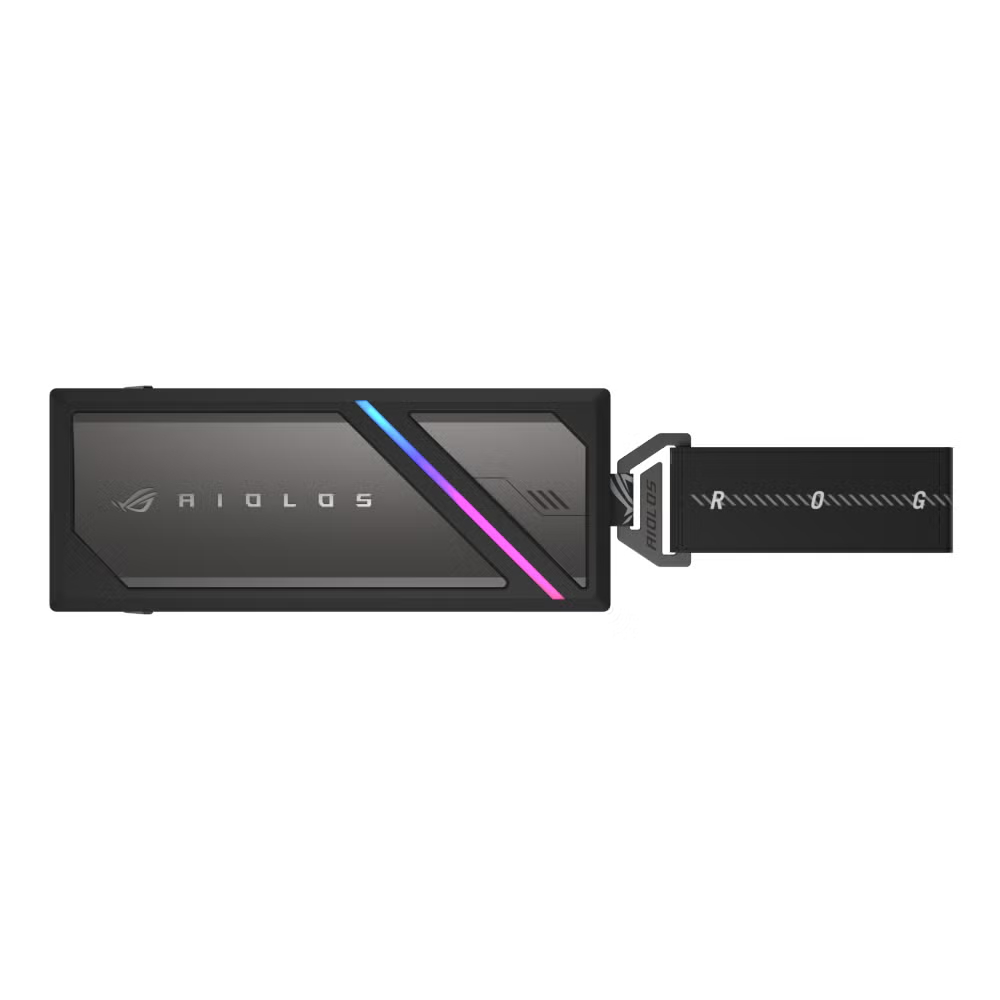 Портативний корпус ASUS для SSD ROG STRIX AIOLOS PCIe NVMe M.2 2230/2242/2260/2280 USB Type-C 3.2 Gen 2x2 ARGB чорний (90DD02U0-MA9000)