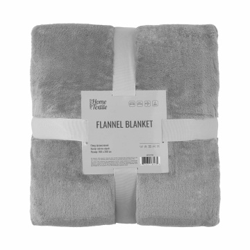 Плед ARDESTO Flannel 160х200см, 100% поліестер, сірий світлий (ART0227SB)