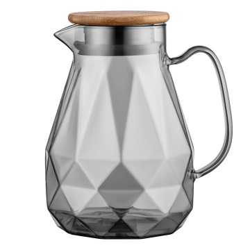 Глечик з кришкою ARDESTO Graphite, 1500мл, боросилікатне скло, бамбук, нержавіюча сталь, сірий (AR2615SG)