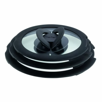Набір скляних кришок Tefal Ingenio, 16см, 18см, 20см, скло, пластик, чорний (L9849053)