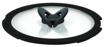 Кришка Tefal Ingenio 26см, скло, силікон, прозоро-чорний (L9846653)