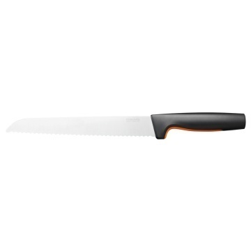 Кухонний ніж для хліба Fiskars Functional Form, 21.3см, нержавіюча сталь, пластик, чорний (1057538)