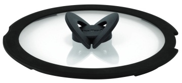 Кришка Tefal Ingenio 16см, скло, силікон, прозоро-чорний (L9846153)