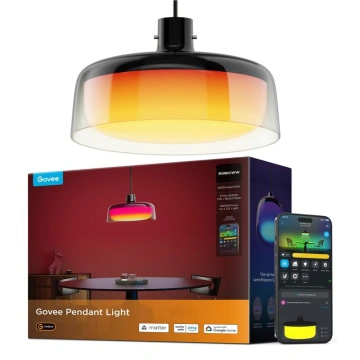 Лампа Govee H60C1 Pendant Light, RGBWW, 2700 K – 6500 K, 1300 Lum, WI-FI/Bluetooth, чорна (H60C13F1)