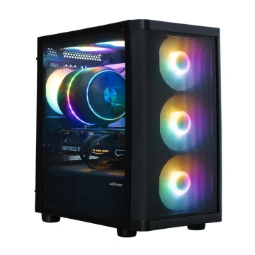 Корпус Zalman M4 SE без БЖ, 1xUSB3.0, 2xUSB2.0, 6x120мм FRGB, VGA 320мм, LCS ready, TG Side Panel, mATX, чорний (M4SEBLACK)
