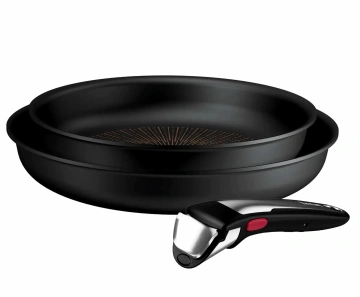 Набір посуду Tefal Ingenio Excellence+, 3 предмети, алюміній, нержавіюча сталь, бакеліт, чорний (P0009553)