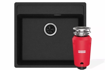 Комплект - мийка MRG 610-52 TL фраграніт, онікс, 114.0668.867 і подрібнювач харч. відходів SLIM 50, 134.0715.098, вкл. Сифон (114.0763.940)