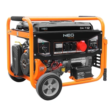 Генератор бензиновий Neo Tools 230/400В, 1/3 фази 7.0/7.5кВт, електростартер, IP23M, 90кг (04-732)