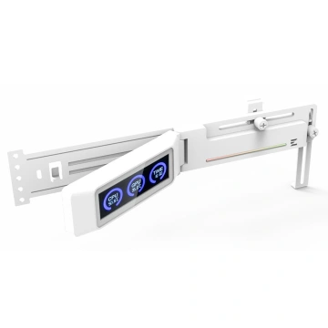 Тримач VGA з дисплеєм Zalman ZM-VS3 DS, 5V 3Pin ARGB, USB 9Pin ARGB, білий (ZM-VS3DSWHITE)