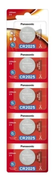 Батарейка Panasonic літієва CR2025 блістер, 5 шт. (CR-2025/5BE)