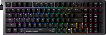 ASUS Клавиатура механическая ASUS ROG Strix Morph 96, 99key, NX Snow V2, USB-A/WL/BT, EN/UK, RGB, чёрный