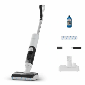 Пилосос Rowenta безпровідний X-Clean 5 Pro, 250Вт, вологе прибирання, конт пил -0.5л, вода -0.65л, автон. робота до 50хв, вага-4.2кг, микрофильтр, білий (GZ5435E0)