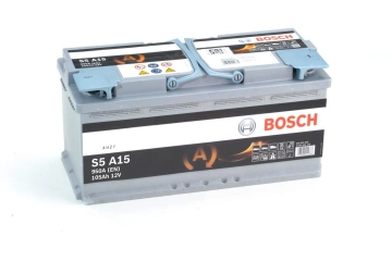 Акумулятор Bosch S5 AGM 12В 105Аг 950А R+ (0 092 S5A 150) (0092S5A150)