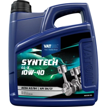 Олива моторна VATOIL SynTech LL-X 10W-40 4л (12-4 10W40 LL-X) (50426) (VAT12-410W40LL-X)