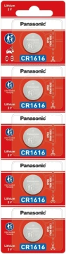 Батарейка Panasonic літієва CR1616 блістер, 5 шт. (CR-1616/5BE)
