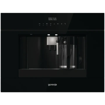 Кавомашина Gorenje вбудована, 1,8л, зерно+мелена, автомат.капуч, дисплей, сернор.керування, підсвітка, чорний (CMA9200BG)