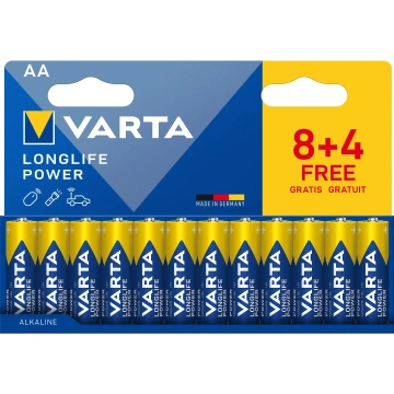 Батарейка Varta Longlife Power лужна AA блістер, 12 шт (04906121772)