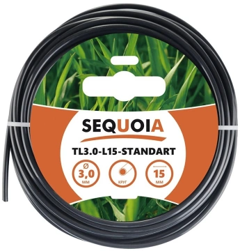 Ліска косильна SEQUOIA TL3.0-L15-Standart 3.0мм 15м кругла (TL3.0-L15-STANDART)