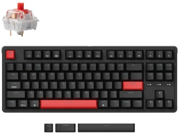 Keychron Клавиатура механическая C3 Pro 87Key, K pro Red, USB-A, QMK, EN/RU, Red Led, черный