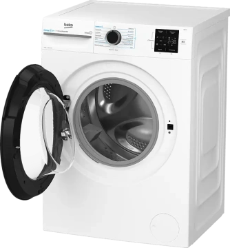 Пральна машина Beko фронтальна, 8кг, 1000, A, 55см, дисплей, інвертор, пара, білий (BM1WFSU38033WB)