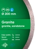 Круг алмазний вiдрiзний 1A1R 200x1,6x10x25,4 Granite (11120034015)