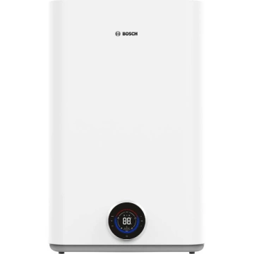 Водонагрівач електр. BOSCH плаский слім Tronic 5500iT, 100л, 1.5кВт, ун. монтаж, електр. кер-ння, Wi-Fi, B, білий (7736507303)