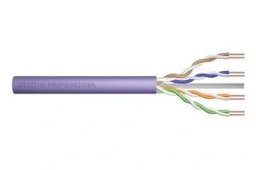 Кабель "вита пара" DIGITUS CAT 6 U-UTP, 305м, AWG 23/1, LSZH Dca, фіолетовий (DK-1614-VH-305)