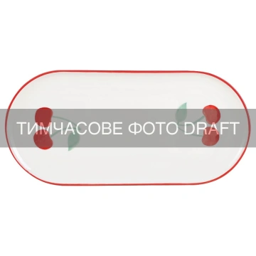 Блюдо ARDESTO Cherry, 25х11.6см, порцеляна, овальна, багатокольоровий (AR2125C)