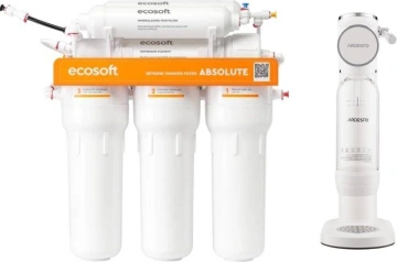 Комплект фільтру зворотного осмосу Ecosoft Absolute з сифоном для газування води ARDESTO, білий (MO675MECO-SMW-02W)