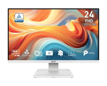 Монітор MSI 23.8" PRO MP241W-E14V HDMI, DP, VA, 144Hz, 1ms, sRGB 98%, FreeSync, білий (9S6-3PE1CH-027)