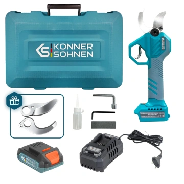 Секатор акумуляторний Konner&Sohnen KS CPS20V-40 CASE 20В акб 1х2А·год d 20-40мм ЗП кейс 1.0кг (KSCPS20V-40CASE)